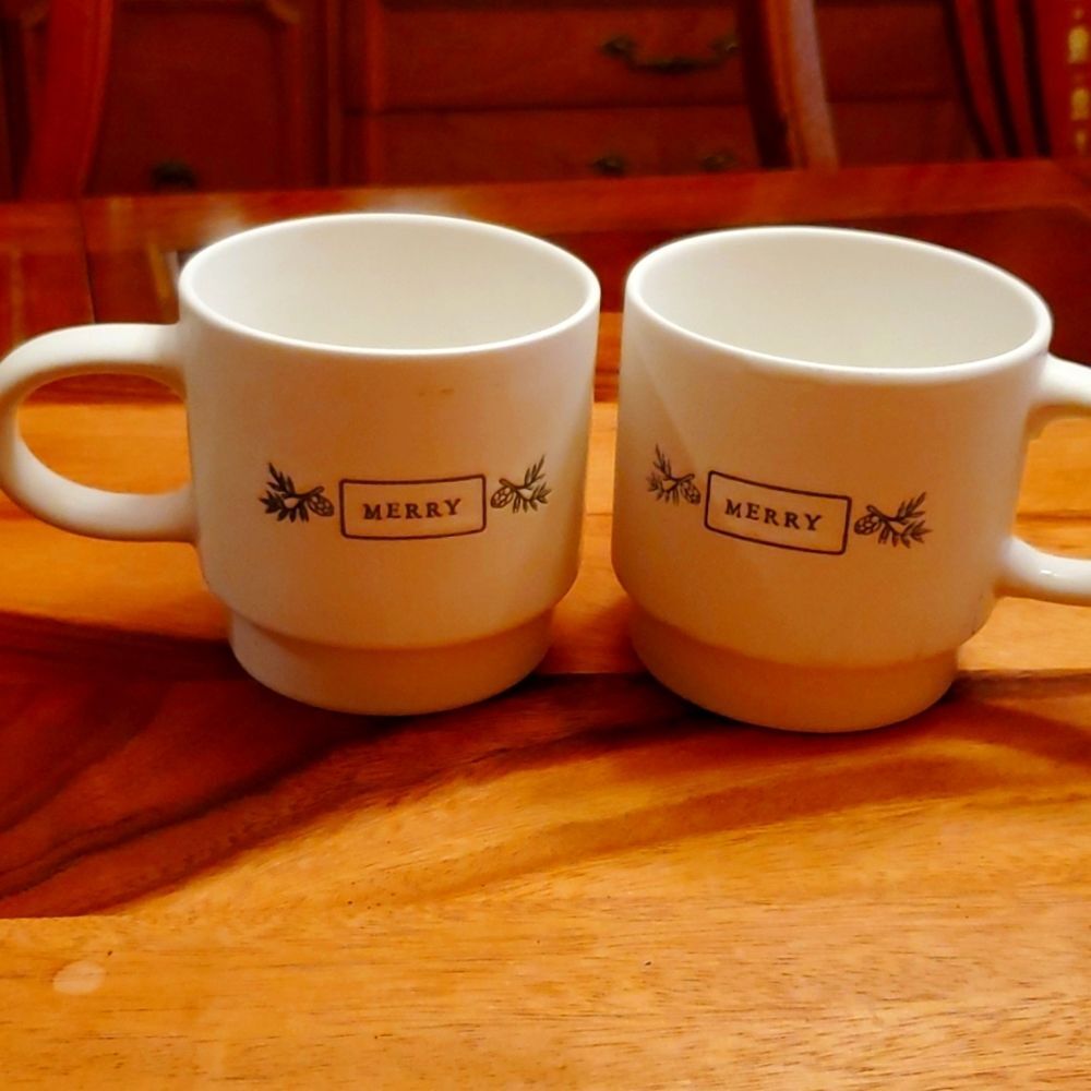 2 Holly & Joy Coffee Mugs